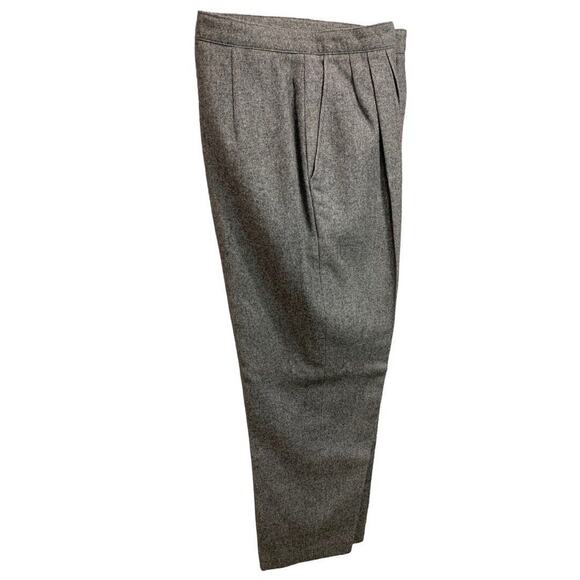 Size 11/2 Lindsay Gray Women's 1980s Vintage Wool Blend Dress Pants - Picture 2 of 9